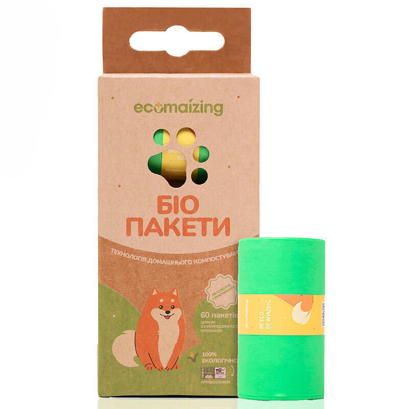 Ecomaizing (Екомейзинг) - Пакети для прибирання за тваринами (4 рулона) (4 рул./уп.) в E-ZOO