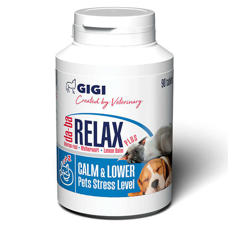 Gigi (Гігі) da-ba Relax Plus - Ветеринарний препарат для заспокійливої та протистресової дії для тварин (90 таб.) в E-ZOO