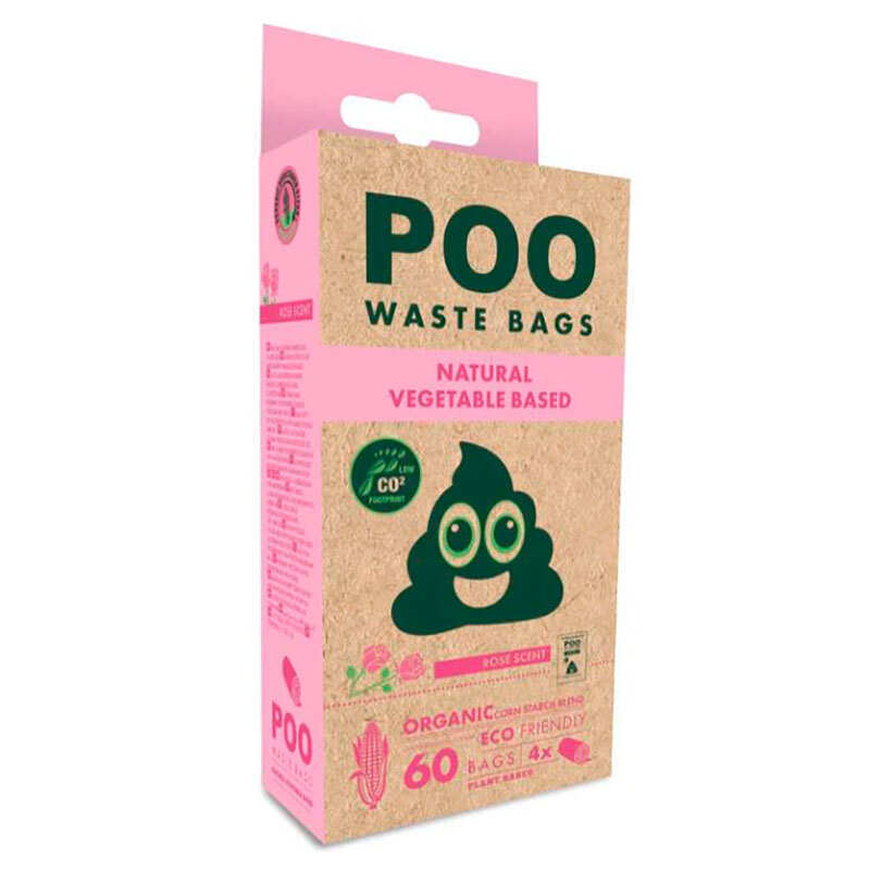 M-Pets (М-Петс) POO Dog Waste Bags Rose Scented – Пакеты с ароматом розы для уборки за животными (60 шт.) в E-ZOO