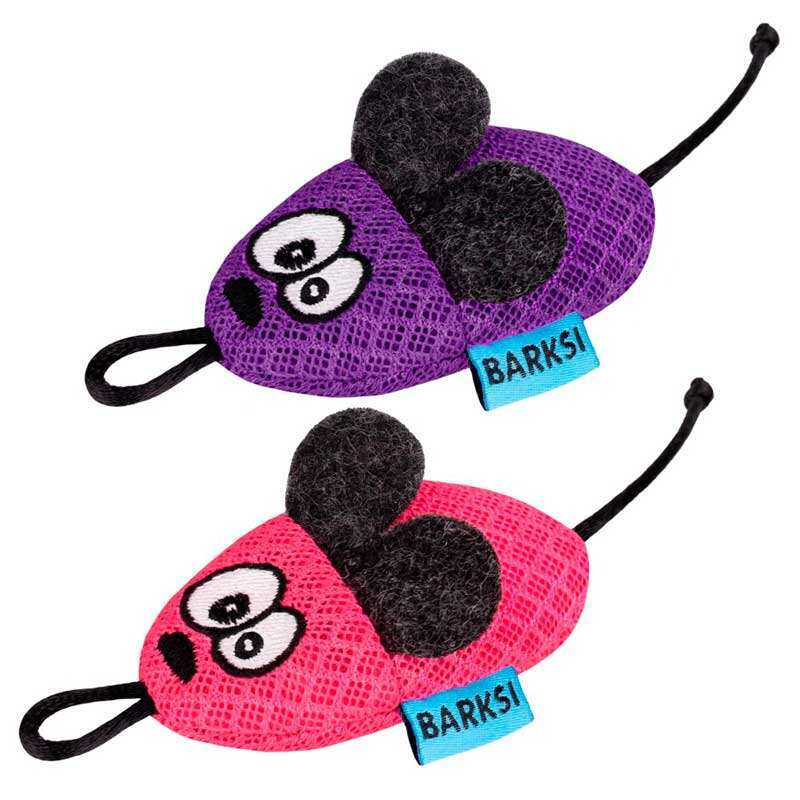 Barksi (Баркси) - Мягкая игрушка Мышка с колокольчиком для кошек (8х4 см) в E-ZOO