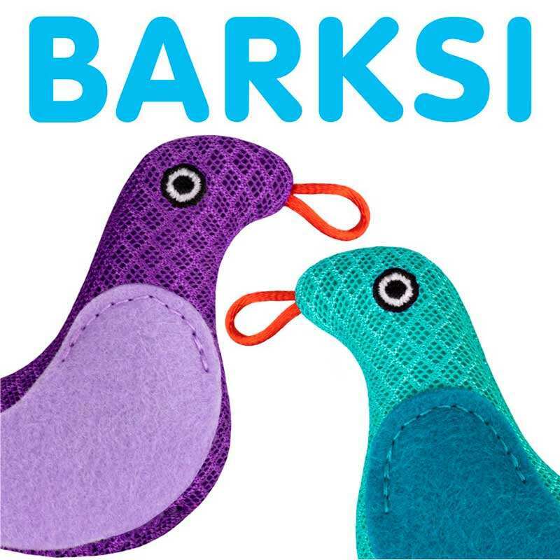 Barksi (Баркси) - Мягкая игрушка Птичка с колокольчиком и перьями для кошек (9х8 см) в E-ZOO