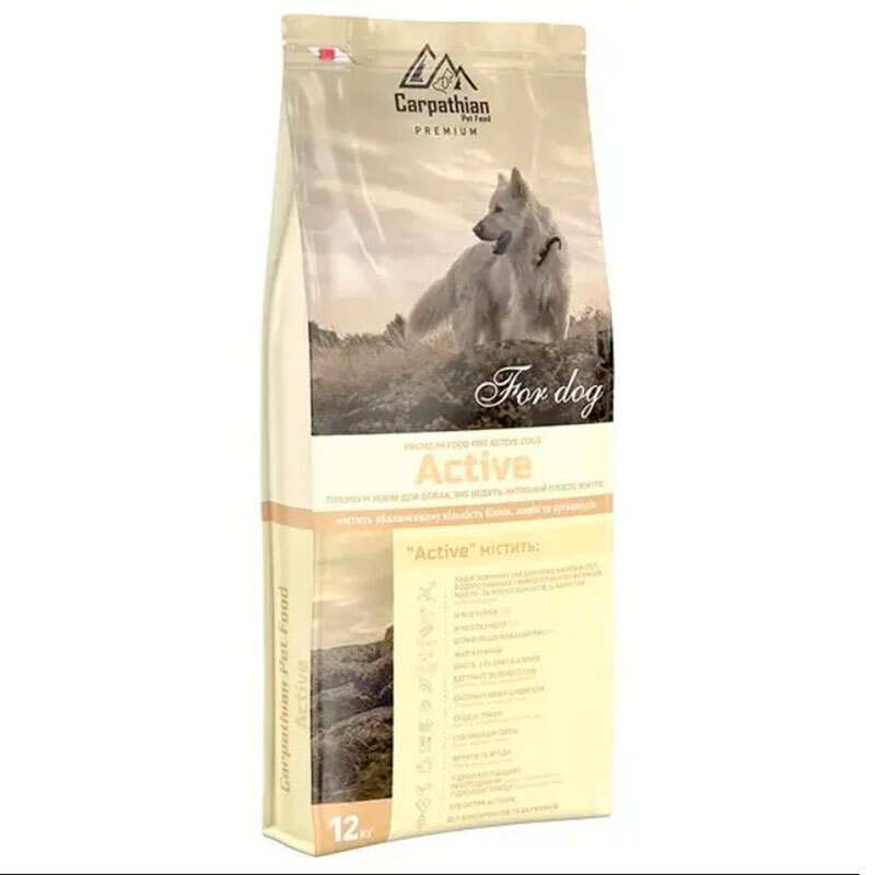 Carpathian Pet Food (Карпатіян Пет Фуд) Active - Сухий корм для активних собак (12 кг) в E-ZOO