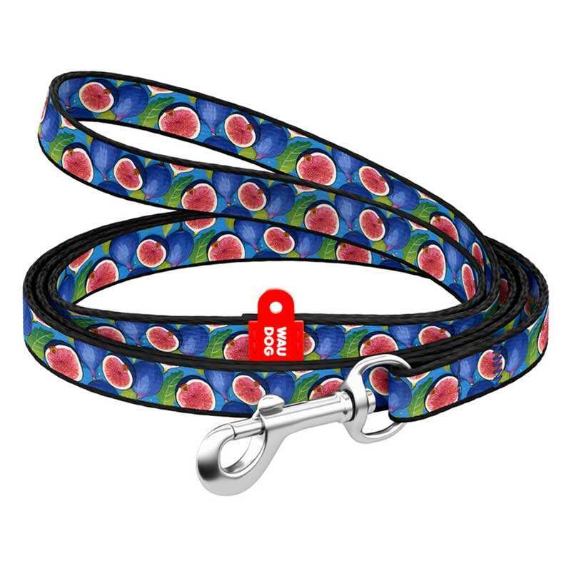 Collar (Коллар) WAUDOG Nylon - Поводок для котов и мелких пород собак с рисунком "Инжир", нейлоновый (1,0х122 см) в E-ZOO