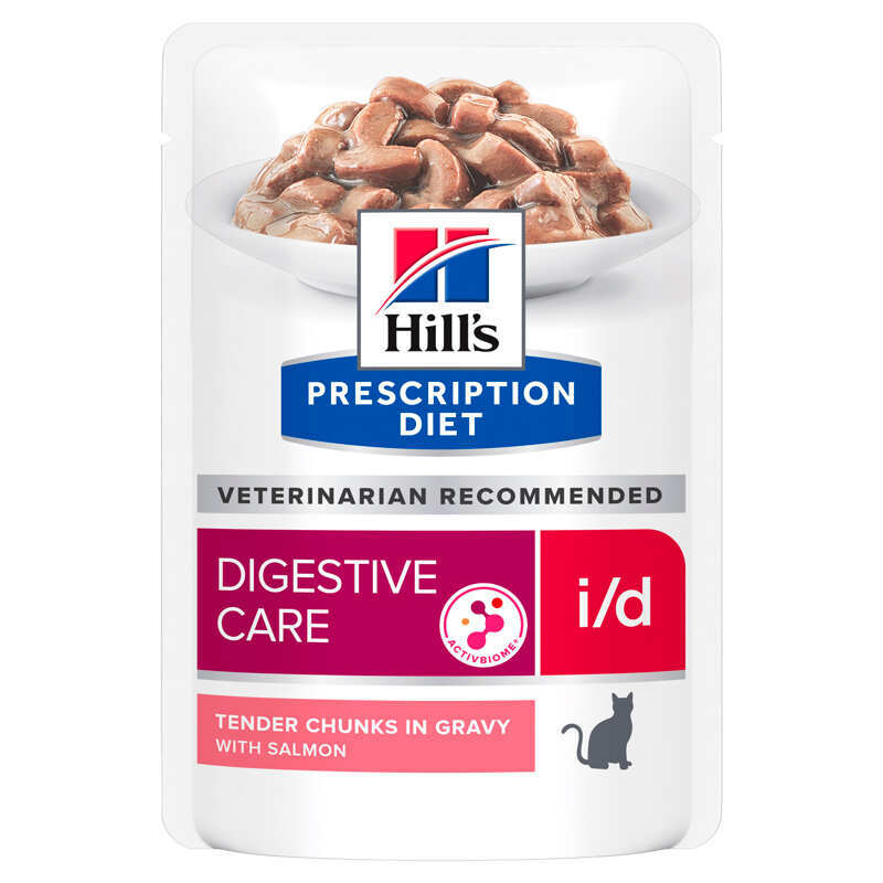 Hill’s Prescription Diet i/d Digestive Care Salmon - Вологий корм з лососем для кішок, що сприяє підтримці здоров'я ШКТ (85 г) в E-ZOO