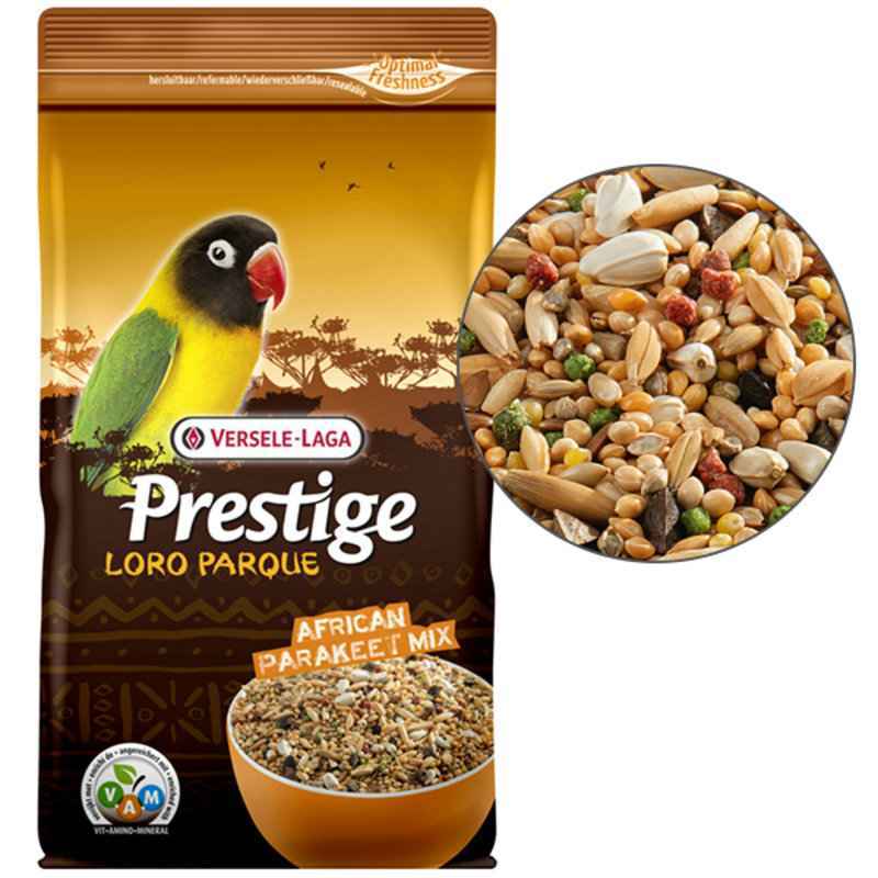 Versele-Laga (Верселе-Лага) Prestige Loro Parque African Parakeet Mix - Зерновая смесь, полнорационный корм "Африканский Попугай" для попугаев-неразлучников, карликовых попугаев