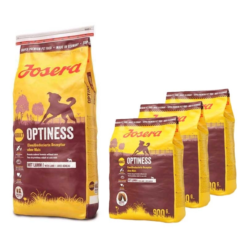 Josera (Йозера) Optiness - Сухой корм для взрослых собак со сниженным содержанием белка (15+(3х900 г) Gift) в E-ZOO