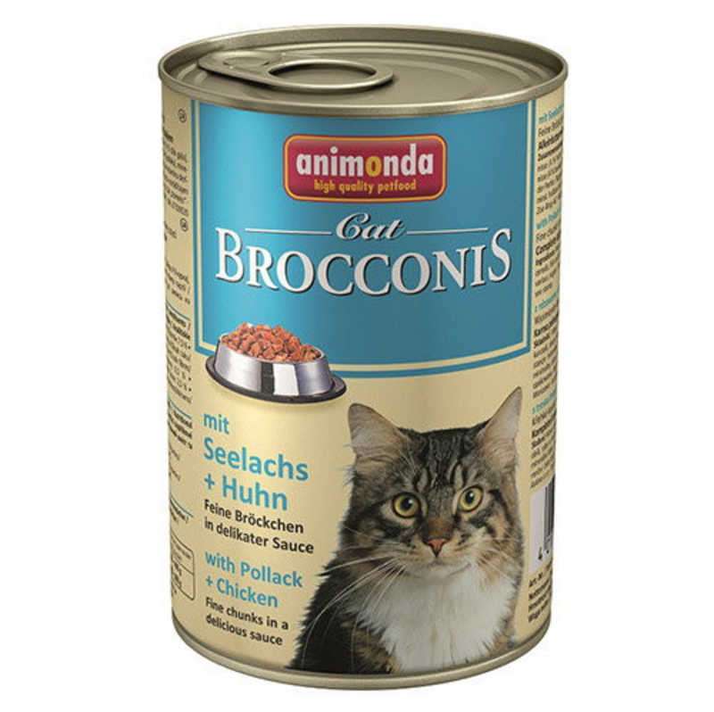 Animonda (Анимонда) Brocconis Cat - Консервированный корм с сайдой и курицей для взрослых кошек (кусочки в соусе) (400 г) в E-ZOO