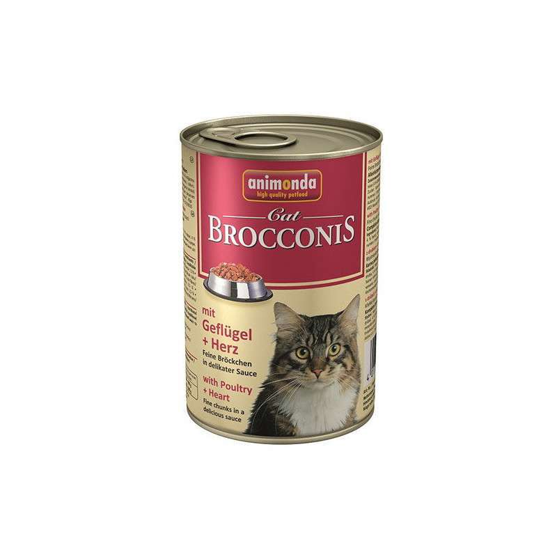 Animonda (Анімонда) Brocconis Cat - Консервований корм з птицею і серцем для дорослих котів (шматочки в соусі) (400 г) в E-ZOO