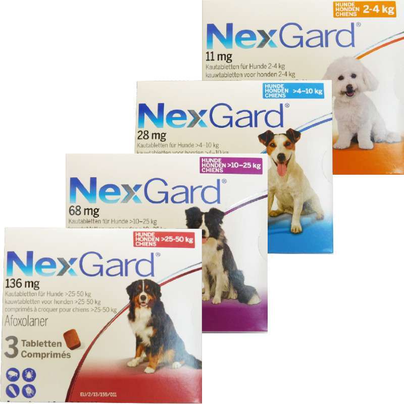 Nexgard (Нексгард) - Протипаразитарні жувальні таблетки для собак від бліх та кліщів (1 пігулка) (2-4 кг) в E-ZOO