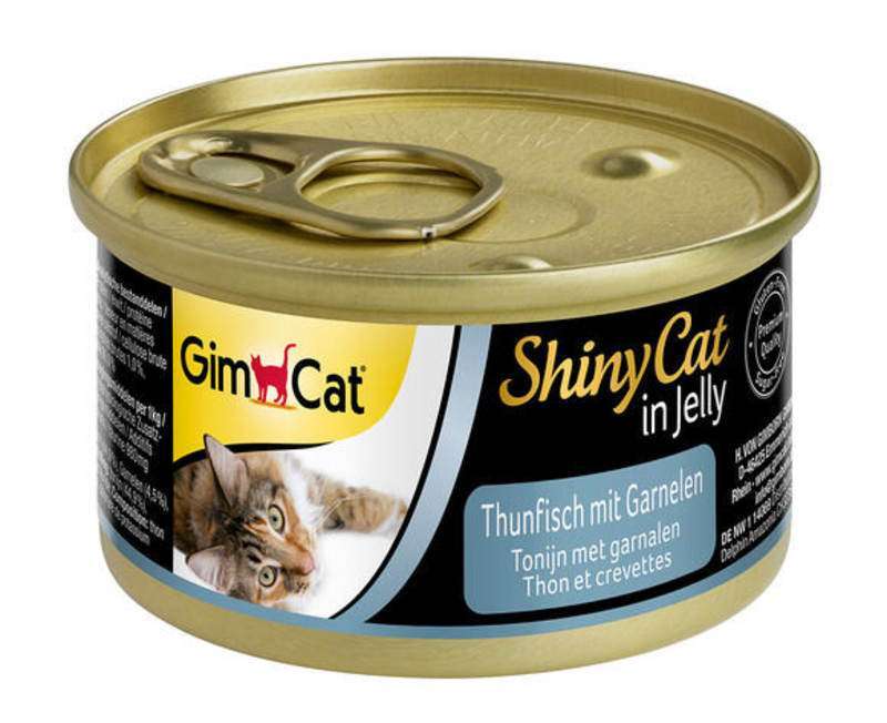 GimCat (ДжимКэт) ShinyCat - Консервированный корм с тунцом и креветками для кошек - Фото 2