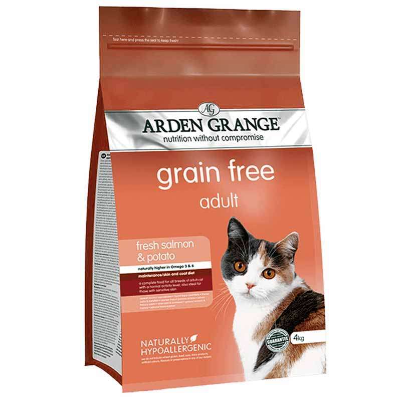 Arden Grange (Арден Грандж) Adult Cat Fresh Salmon & Potato - Сухий беззерновий корм з лососем і картоплею для дорослих котів (400 г) в E-ZOO