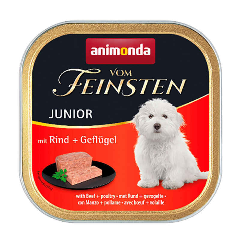 Animonda (Анимонда) Vom Feinsten Junior - Консервированный корм в виде паштета с мясом курицы и говядиной для щенков (150 г) в E-ZOO