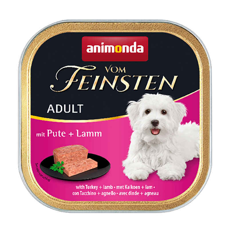 Animonda (Анімонда) Vom Feinsten Adult - Консервований корм у вигляді паштету з індичкою і ягням для дорослих собак (150 г) в E-ZOO