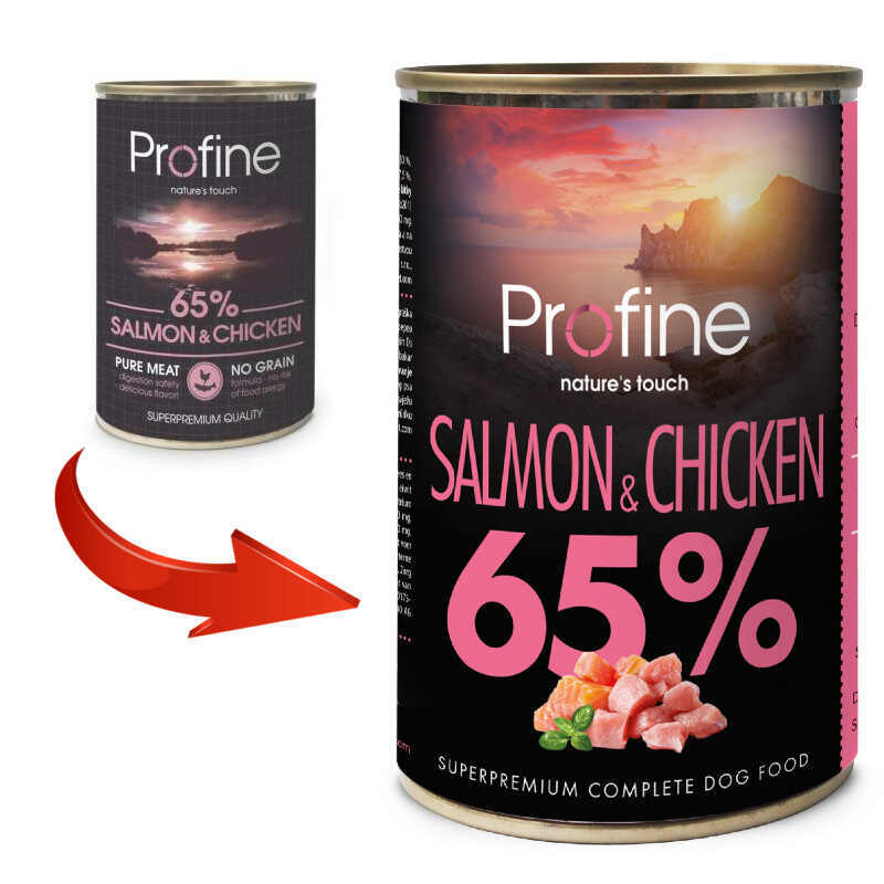 Profine (Профайн) Dog Salmon and Chicken - Влажный корм для собак с лососем и курицей (400 г) в E-ZOO