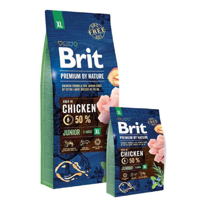 Brit Premium (Бріт Преміум) by Nature JUNIOR XL - Сухий корм з куркою для цуценят і молодих собак гігантських порід (3 кг) в E-ZOO