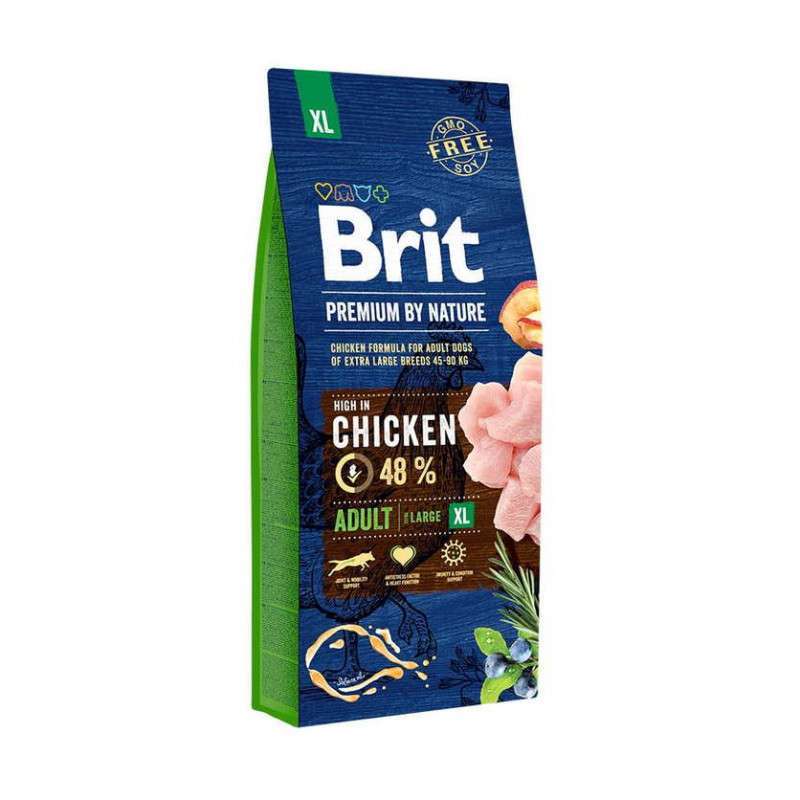 Brit Premium (Брит Премиум) by Nature ADULT XL - Сухой корм с курицей для взрослых собак гигантских пород (15 кг) в E-ZOO