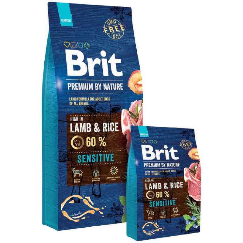 Brit Premium (Брит Премиум) by Nature Sensitive Lamb&Rice - Сухой корм с ягненком для собак с чувствительным пищеварением - Фото 2