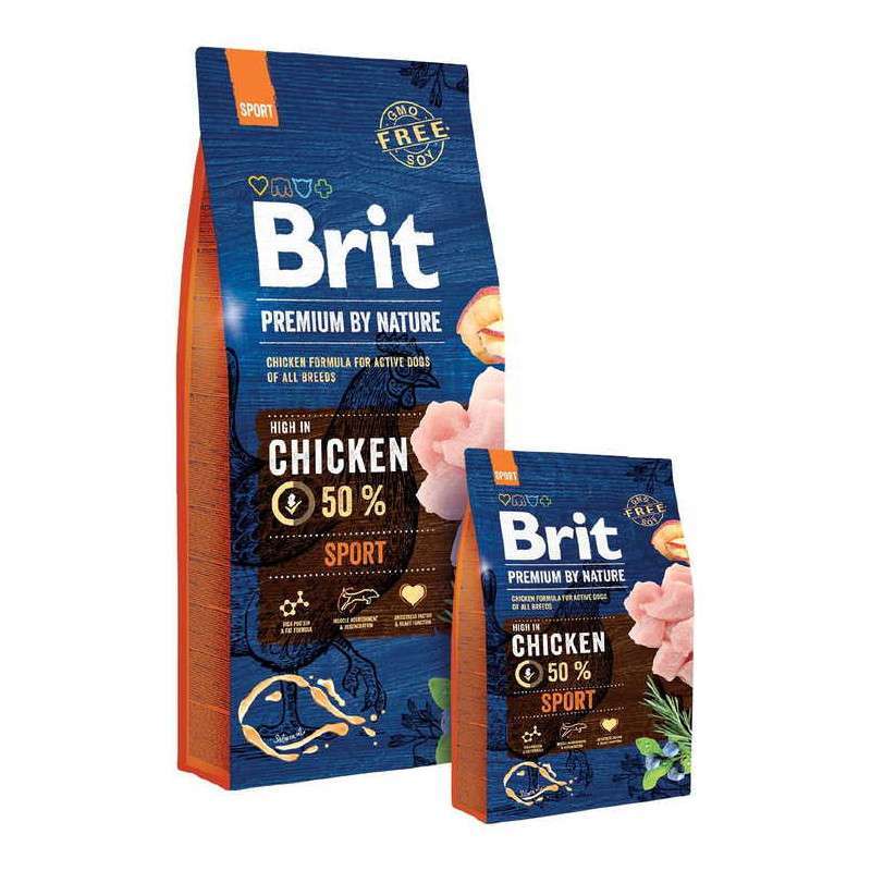 Brit Premium (Брит Премиум) by Nature SPORT - Сухой корм с курицей для активных собак - Фото 2