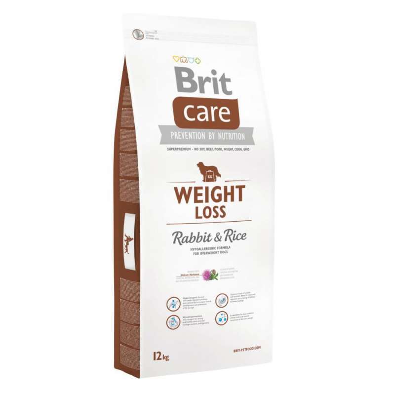Brit Care (Брит Кеа) Weight Loss - Сухой гиппоалергенный корм с кроликом и рисом для собак с избыточным весом