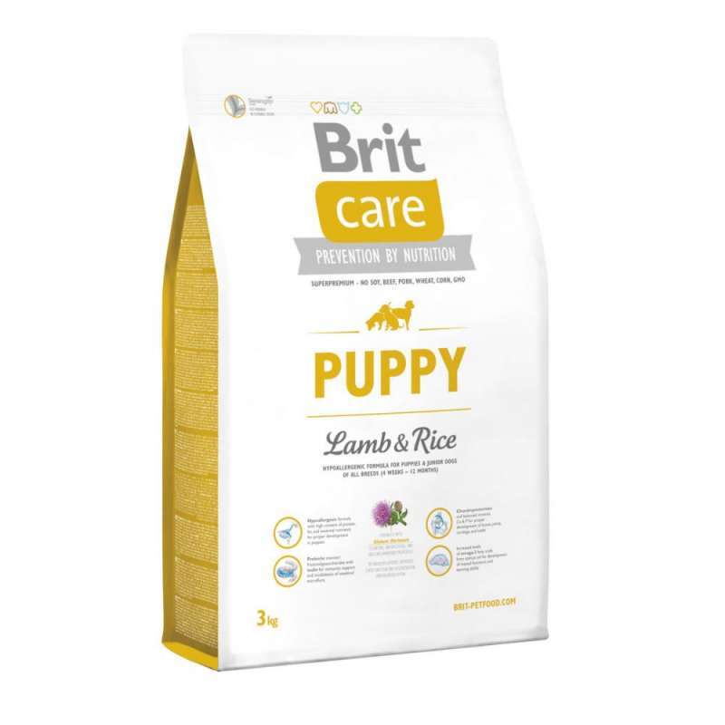 Brit Care (Бріт Кеа) Puppy Lamb & Rice - Сухий корм для цуценят всіх порід з ягням і рисом (3 кг) в E-ZOO