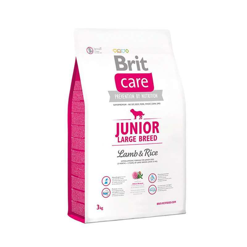 Brit Care (Бріт Кеа) Junior Large Breed Lamb & Rice - Сухий корм для цуценят великих порід з ягням і рисом (3 кг) в E-ZOO