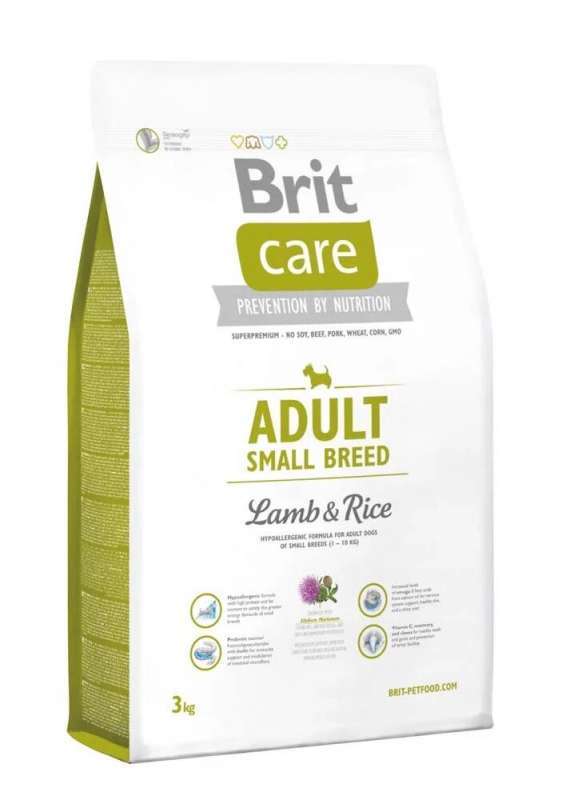 Brit Care (Брит Кеа) Adult Small Breed Lamb & Rice - Сухой корм с ягненком и рисом для взрослых собак мелких пород (3 кг) в E-ZOO