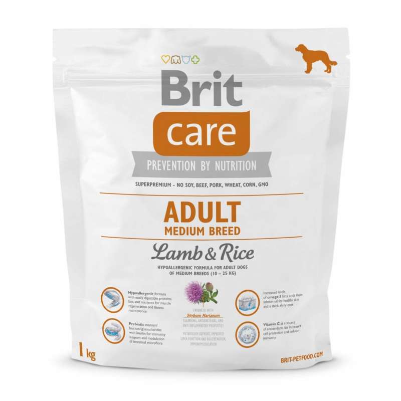 Brit Care (Брит Кеа) Adult Medium Breed Lamb & Rise - Сухой корм для взрослых собак средних пород с ягненком и рисом