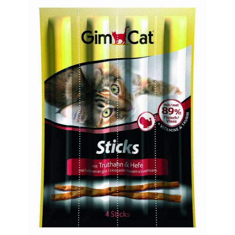 GimСat (ДжимКэт) Sticks - Лакомство с индейкой и кроликом для кошек - Фото 2