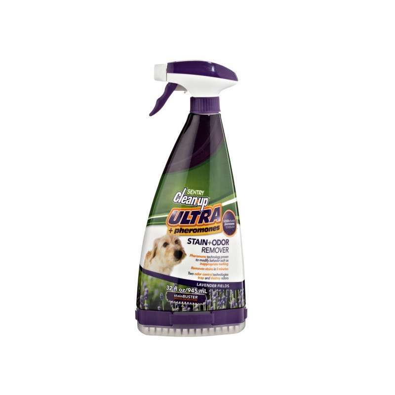Sentry (Сентри) CLEAN-UP Ultra S+O Remover - Пятновыводитель с ферамонами для собак и кошек с лавандой (945 мл) в E-ZOO