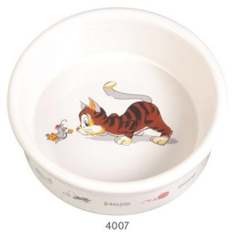 Trixie (Трикси) - Миска керамическая с рисунком кошки-мышки