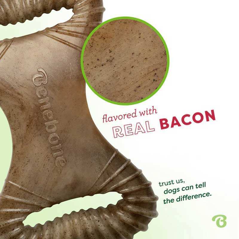 Benebone Tiny 2-Pack - Набор жевательных игрушек Рычаг+Дентал со вкусом бекона для собак мелких пород (Tiny / 2 шт.) в E-ZOO