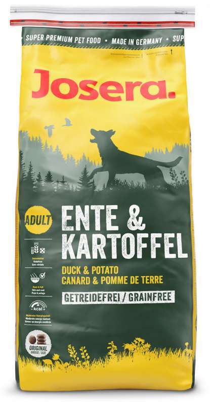 Josera (Йозера) Dog Adult Ente & Kartoffel - Сухой беззерновой корм с уткой и картофелем для взрослых собак всех пород (12,5 кг) в E-ZOO