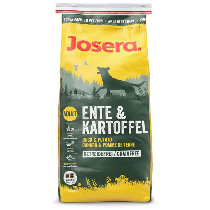 Josera (Йозера) Dog Adult Ente & Kartoffel - Сухой беззерновой корм с уткой и картофелем для взрослых собак всех пород (12,5 кг) в E-ZOO
