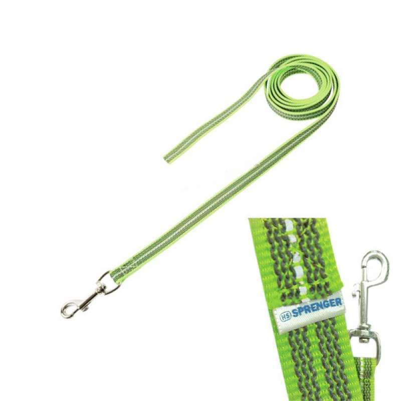 Sprenger (Шпренгер) Поводок без ручки прорезиненный для собак, нейлон, неоново-зеленый в E-ZOO