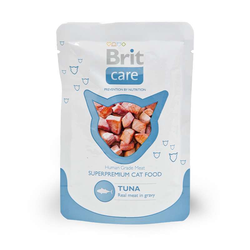 Brit Care (Брит Кеа) Cat Tuna pouch - Влажный корм с тунцом для взрослых котов (пауч) в E-ZOO