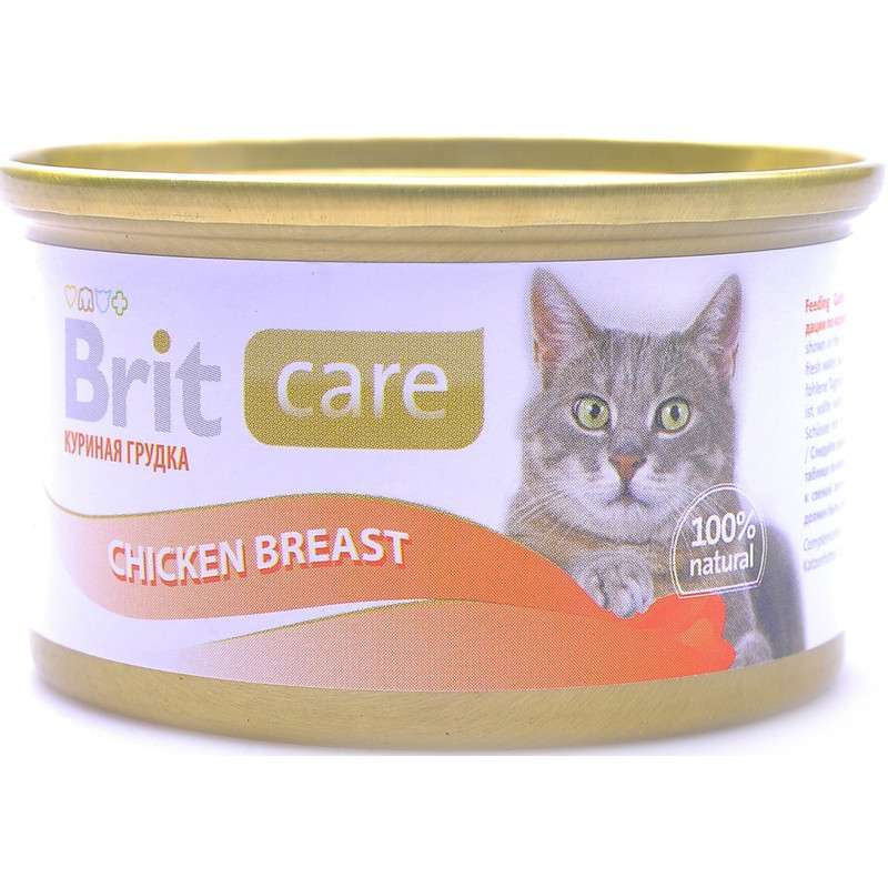 Brit Care (Брит Кеа) Chicken Breast - Консервы с куриной грудкой в соусе для взрослых кошек (80 г) в E-ZOO