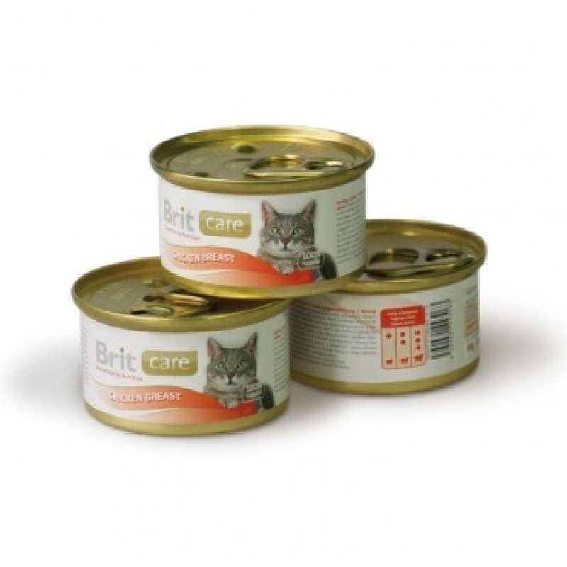 Brit Care (Бріт Кеа) Chicken Breast - Консерви з курячою грудкою в соусі для дорослих котів (80 г) в E-ZOO