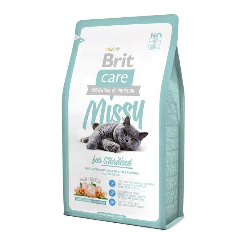 Brit Care (Брит Кеа) Missy - Сухой корм с курицей и рисом для стерилизованных/кастрированных взрослых котов (2 кг) в E-ZOO