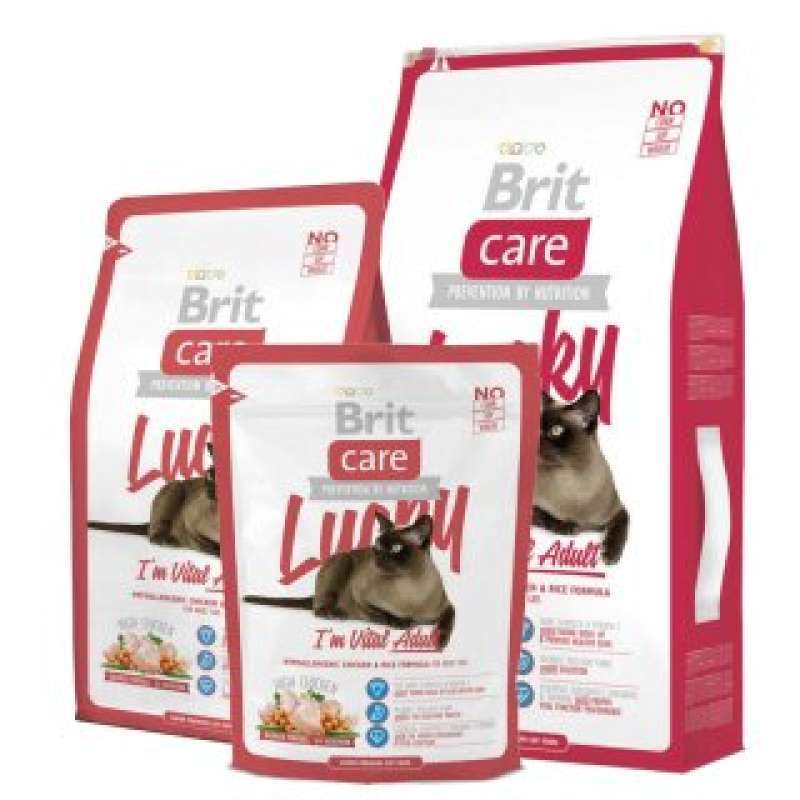 Brit Care (Брит Кеа) Lucky - Сухой корм с курицей и рисом для взрослых кошек (2 кг) в E-ZOO