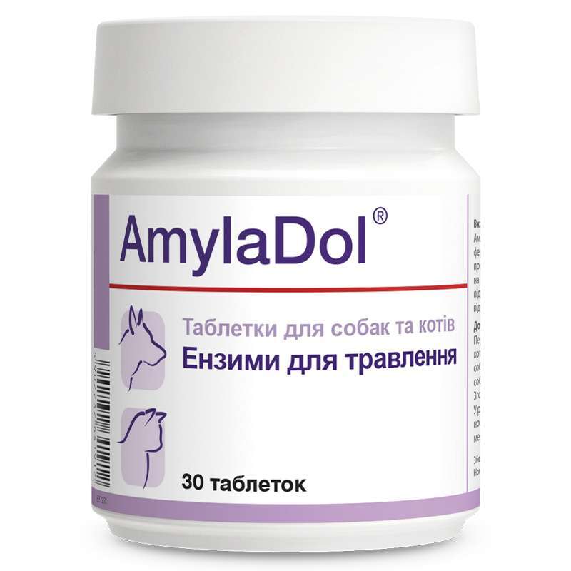 Dolfos (Дольфос) AmylaDol - Витаминно-минеральный комплекс для собак и кошек при нарушении пищеварения (30 табл.) в E-ZOO