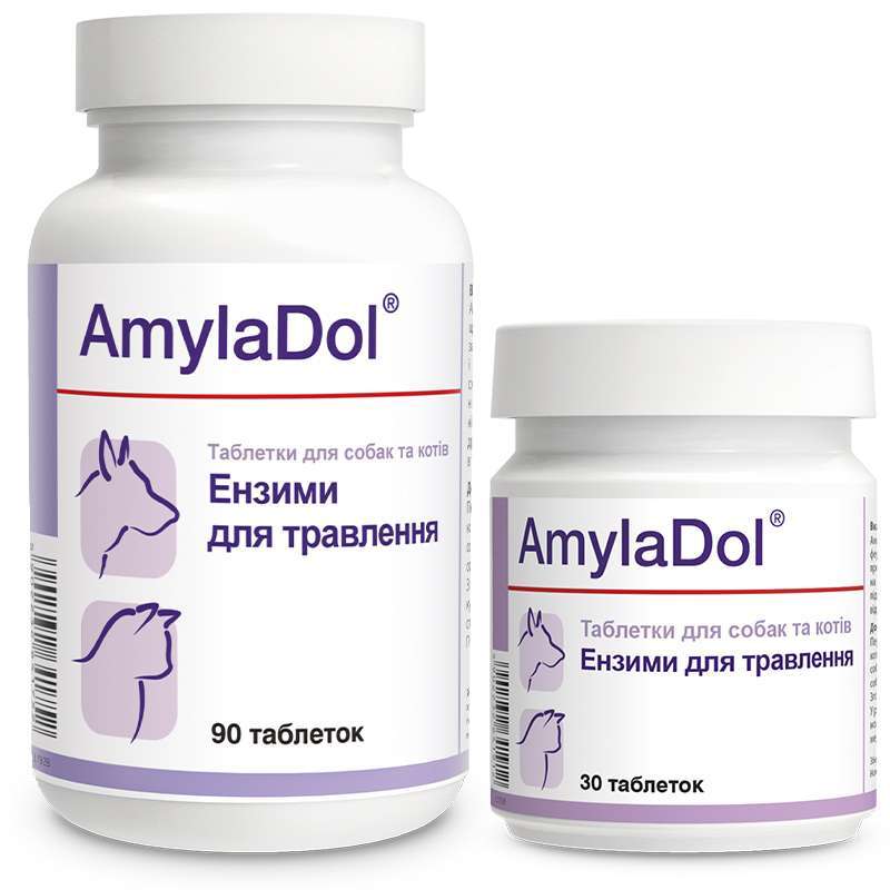 Dolfos (Дольфос) AmylaDol - Витаминно-минеральный комплекс для собак и кошек при нарушении пищеварения (90 табл.) в E-ZOO