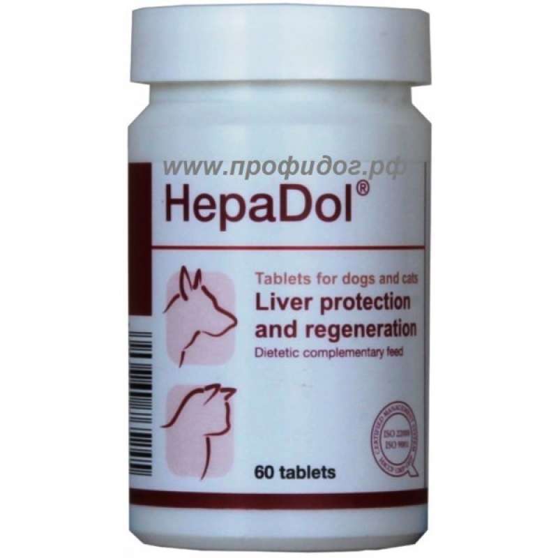 Dolfos (Дольфос)HepaDol - Таблетки для защиты и регенерации печени для собак и кошек (mini 60 шт.) в E-ZOO