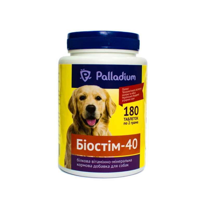 Palladium (Палладіум) - Фіто Біостім 40 Білкова вітамінно-мінеральна добавка для собак (180 шт.) в E-ZOO