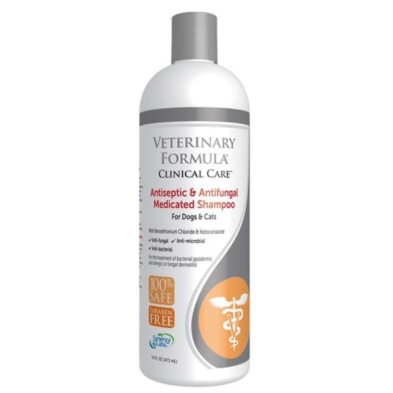 Veterinary Formula (Ветерінарі Фомюле) Antiseptic&Antifungal Shampoo - Протигрибковий шампунь з бензетоніем і кетоконазолом для собак і котів (473 мл) в E-ZOO