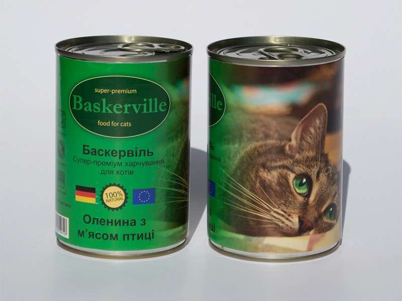 Baskerville (Баскервіль) Консерви для котів з олениною і курячим м'ясом (400 г) в E-ZOO