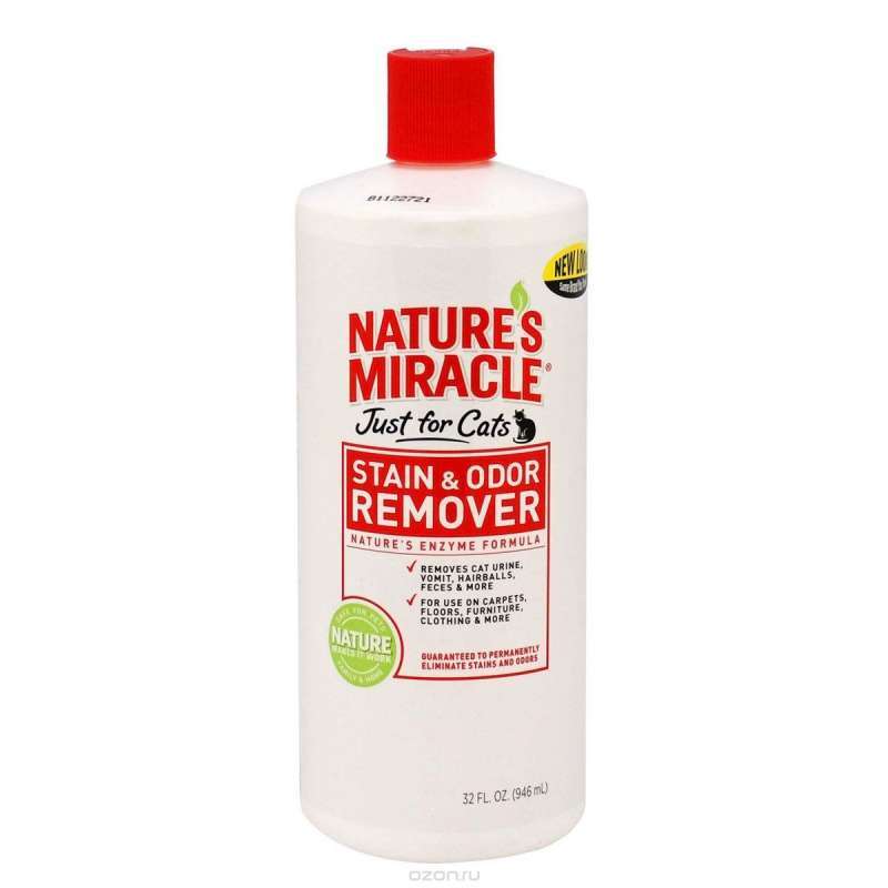 Nature's Miracle (Нейчерс Миракл) Stain&Odor Remover - Универсальный уничтожитель пятен и запахов от кошек (946 мл) в E-ZOO