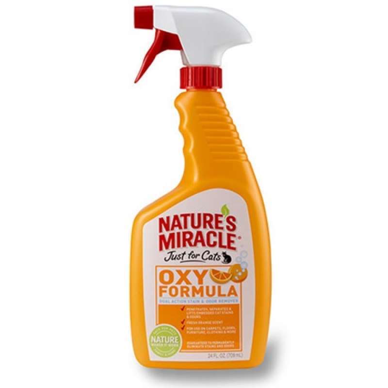Nature's Miracle (Нейчерс Міракл) Set-In Stain Destroyer Oxy Formula - Винищувач плям і запахів "Оранж-Оксі" для котів (709 мл, спрей) в E-ZOO