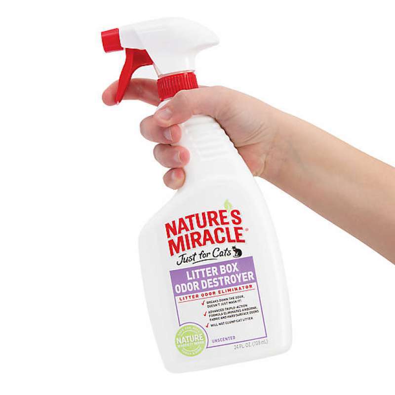 Nature's Miracle (Нейчерс Міракл) Litter Box Odor DESTROYER - Винищувач запаху для котячих туалетів (709 мл, спрей) в E-ZOO