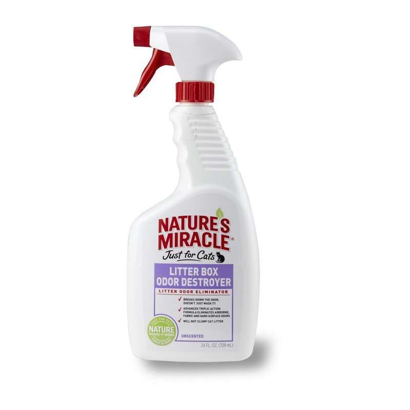 Nature's Miracle (Нейчерс Миракл) Litter Box Odor DESTROYER - Устранитель запаха для кошачьих туалетов (709 мл, спрей) в E-ZOO