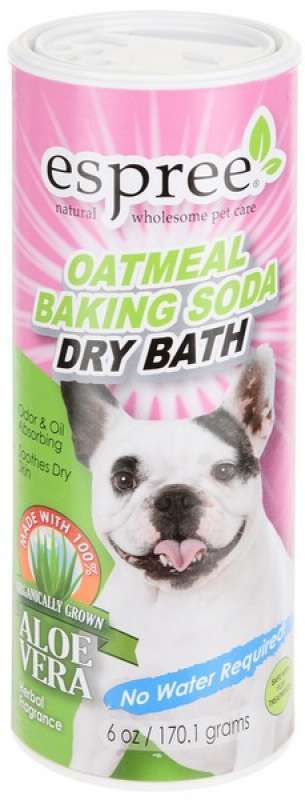Espree (Эспри) Oatmeal Baking Soda Dry Bath - Сухой шампунь-пудра с протеинами овса и пищевой содой для собак (170 г) в E-ZOO